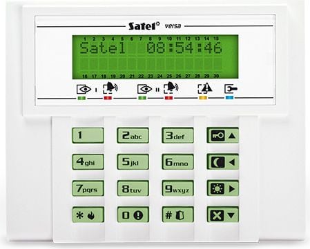Manöverpanel för larmsystem, LCD, för Versa-system, Satel VERSA-LCD-GR