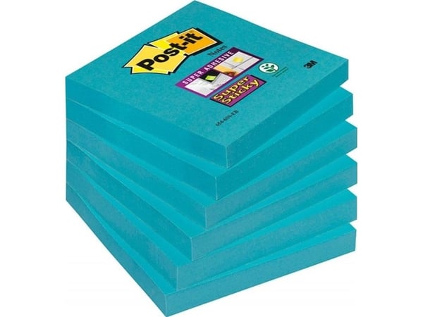 POST-IT Super Sticky muistilaput (654-6SS-EB), 76x76mm, 1x90 arkkia, sininen