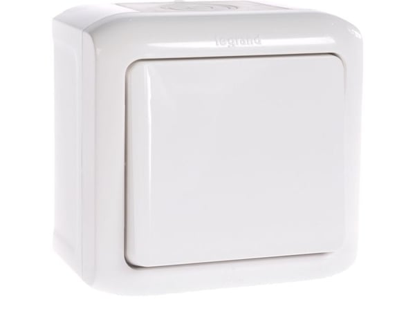 Legrand enfasig tryckknapp/strömbrytare 6A vit FORIX (782364)