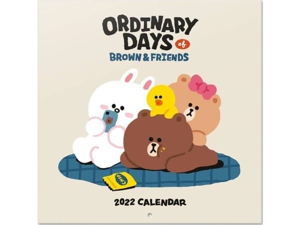Line Friends Line Friends - Seinäkalenteri 2022 30 x 30 cm 30 x 30 cm