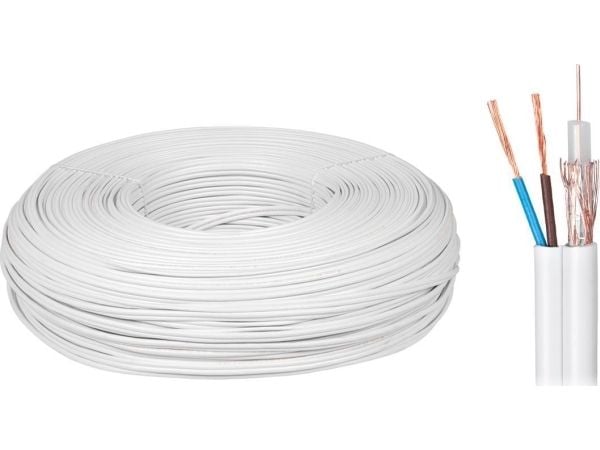 Elektrokabel koaksial YWDXek 75-0.59/3.7 K-60 + 2x0,5 mm 100 m
