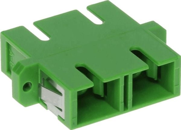 Extralink ADAPTER SC/APC SM DUPLEX - Adapter, SC/APC, Eristämätön, Vihreä, Yksittäistila, Akryylinitriilibutadieenistyreeni (ABS), Keraaminen