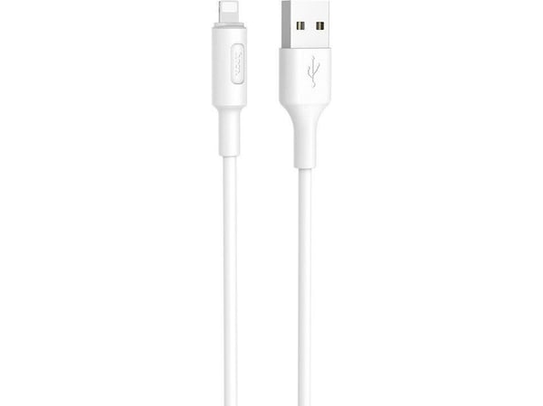 USB-kabel Hoco USB-A til microUSB 1 m hvit (6957531080114)