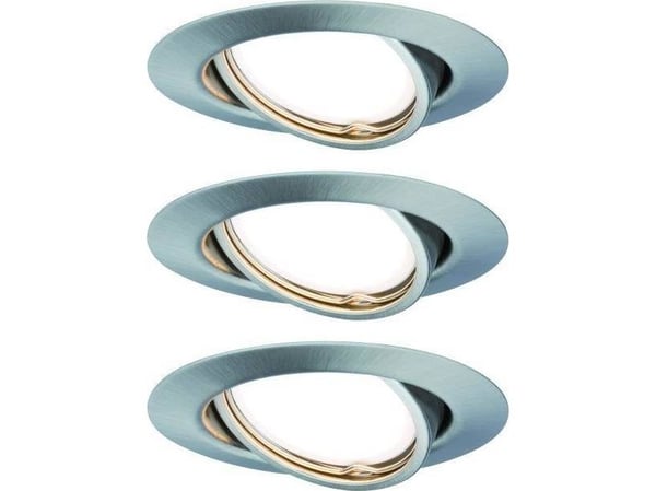 Paulmann 934.25, 3 ampuller, LED, 15 W, 475 lm, Metallisk