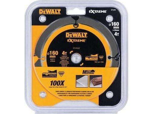 DeWALT DT1470-QZ, Monikiteinen timantti (PCD), Kuitusementtilevy, Laminaatti, 16 cm, 2 cm, 7000 RPM, DeWALT