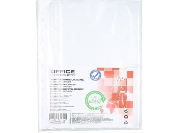 Kontorprodukter KONTORPRODUKTER dokumenthylser, PP, A4, erter, 100 stk. Kontorprodukter KONTORPRODUKTER dokumenthylser, PP, A4, erter, 100 stk.