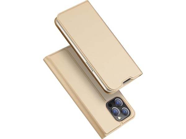 Dux Ducis Dux Ducis Skin Pro hylsterdeksel med klaff iPhone 14 Pro Max gull