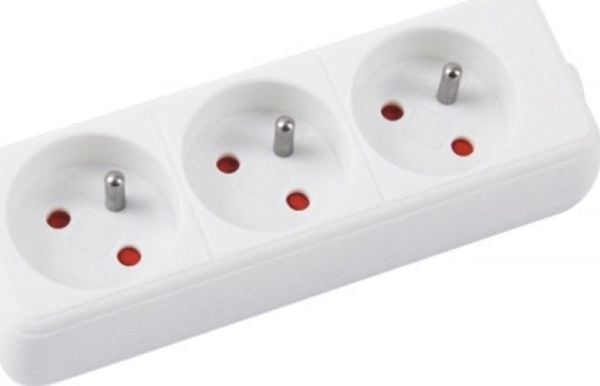 Toimistotuotteet Jatkojohto OFFICE PRODUCTS,3 pistorasiaa, 3m, maadoitettu, valkoinen