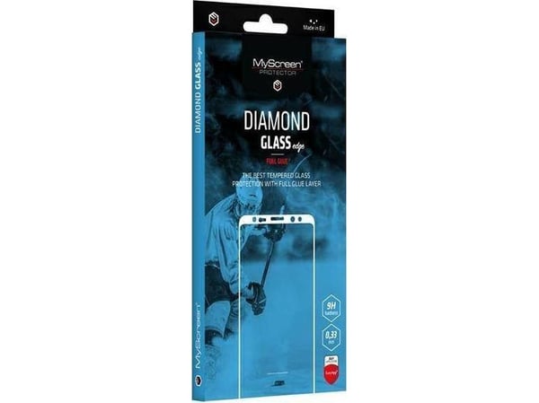 MyScreen Protector Oppo A16/A16s - Herdet glass med lim på hele overflaten MyScreen DIAMOND GLASS kant FULLLIM (svart ramme)