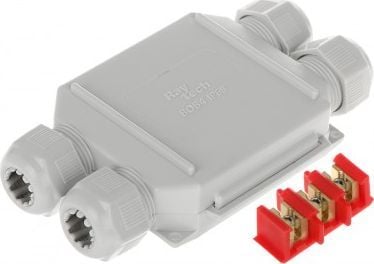 Raytech Liitäntärasia geelillä 105x65x25 mm, kiinnikkeellä, 3x4 mm²