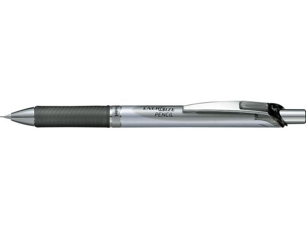 Pentel ENER Gize, Musta, Metalli, Muovi, Kumi, Musta, HB, 0,5 mm, Pyöreä