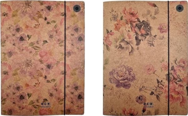 Ziemia Obiecana A4-mappe med gummistrikk Misty Flowers (10 stk)