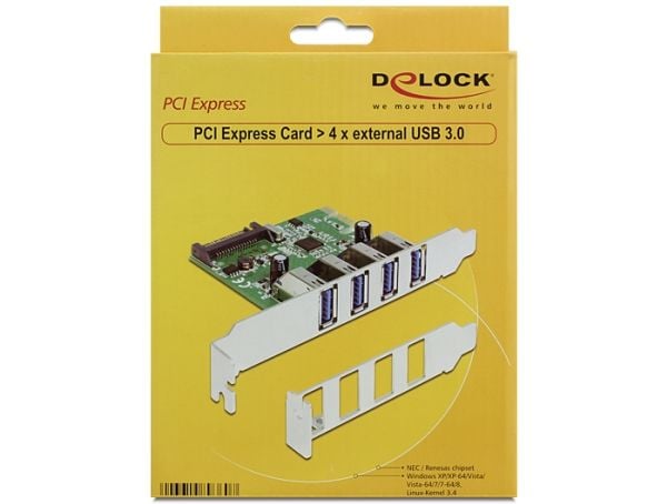 Delock - USB-adapter - PCIe 2.0 - USB 3.0 x 4