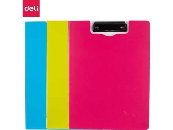 Deli skrivskiva med klämmor Deli F75002 A4 mixfärger