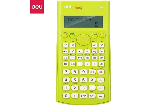 Deli vitenskapelig kalkulator DELI SCIENTIFIC CALCULATOR 1710A (12 siffer) grønn
