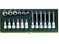 Proxxon Industrial 23 296 Multitand (XZN), Ulkoinen multitand (XZN) Yläpään jakoavaimen bittisarja 18 osaa 1/2 (12,5 mm)