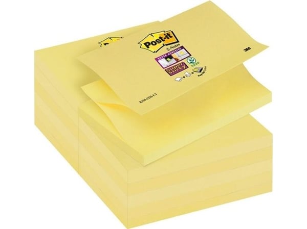 Post-it KARTECZKI POST-IT SUPER STICKY Z-NOTES 76 x 127 mm R350-12SS-CY gula (90)