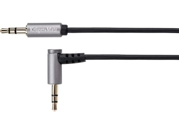 Kruger & Matz AUX 3,5 mm vinklet kabel 1 m
