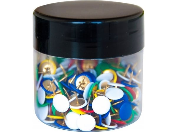 Q-Connect PINEZKI KLASYCZNE Q-CONNECT i plastkrukke 300 stk. blandede farger KF03649 Q-Connect PINEZKI KLASYCZNE Q-CONNECT i plastkrukke 300 stk. blandede farger KF03649