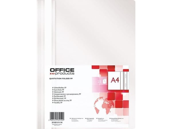 Office Products OFFICE PRODUCTS mappe, PP, A4, myk, 100/170 mikron, hvit