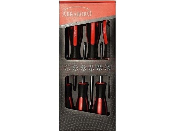 Abraboro ruuvitaltat, litteät, PH, PZ 6 kpl (AB52006001)