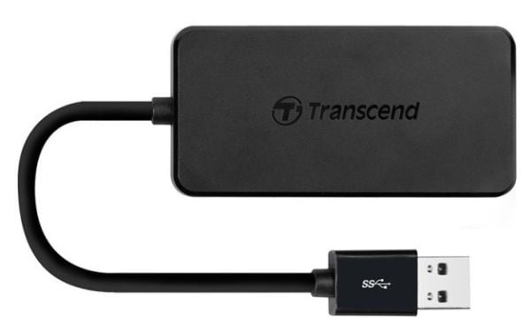 Transcend HUB2 - Hub - 4 x SuperSpeed USB 3.0 - stasjonær