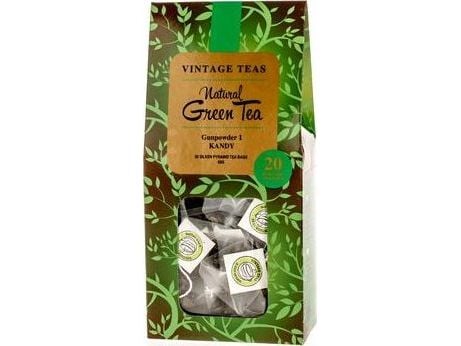 Vintage Teas grönt te Natural Green Tea - Gunpowder 1 Kandy - 20 tepåsar
