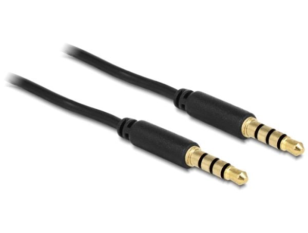 DeLOCK 83436, 3.5mm, Uros, 3.5mm, Uros, 2 m, Musta