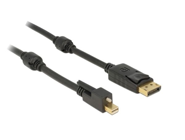Delock - DisplayPort-kabel - DisplayPort (hann) til Mini DisplayPort (hann) - 2 m - tommelskruer - svart