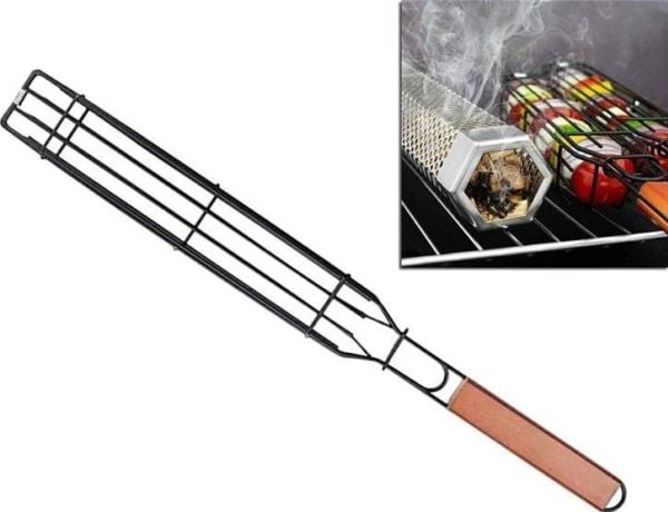 Apte grillkorg för grillade korvar, spett (Ag666f)