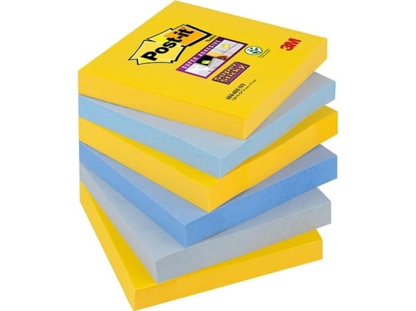 POST-IT selvklebende kort Super Sticky (654-6SS-NY) 76x76 mm, 6x90 ark, New York