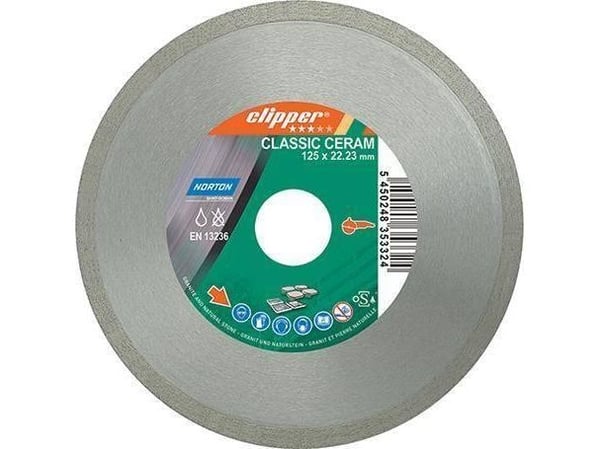 Diamantklinge Classic Ker - 125x1,8x22,23 for medium hårde fliser og kakler(grøn)