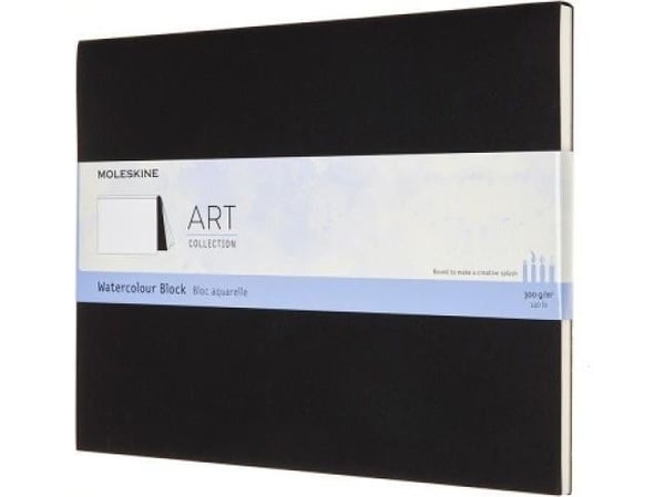 Moleskine Block MOLESKINE Watercolor XL (19x25 cm), 20 sider, svart