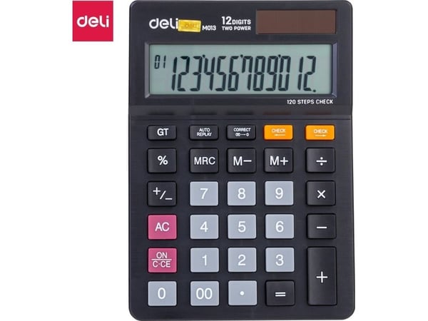 Deli kalkulator Deli KALKULATOR M01320 12-posisjoners svart