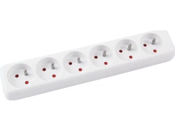 Toimistotuotteet Jatkojohto OFFICE PRODUCTS,6 pistorasiaa, 5m, maadoitettu, valkoinen Toimistotuotteet Jatkojohto OFFICE PRODUCTS,6 pistorasiaa, 5m, maadoitettu, valkoinen