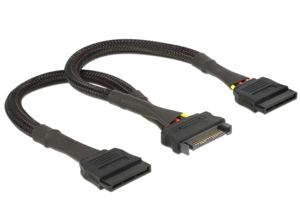 Delock - Strømkabel - SATA-strøm (hann) til SATA-strøm (hunn) - 25 cm