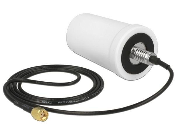 Delock WLAN RP-SMA - Antenne - utendørs - 7.7 cm - Wi-Fi - 3 dBi (for 4900 MHz - 5875 MHz), 1.4 dBi (for 2.4 - 2.5 GHz) - rundtstrålende - utendørs...