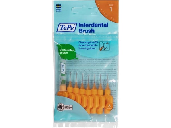TEPE_Original Interdental børster 0,45mm Oransje 8stk