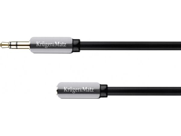 Kruger & Matz AUX til AUX 3,5 mm kabel, 1 m, svart
