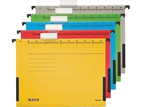 Leitz ALPHA - Ripustettava kansio - V-pohja - A4 - välilehdillä - keltainen