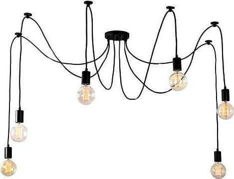 Hengelampe ECpower ZD74 taklampe lysekrone 6 armer E27 universell