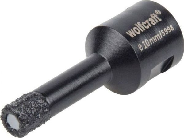 wolfcraft GmbH 5998000, Hullsag, 1 cm, 35 mm, Porselen, Fint steintøy, Marmor, Glazed tile, Granitt, Keramisk, Sort, M14