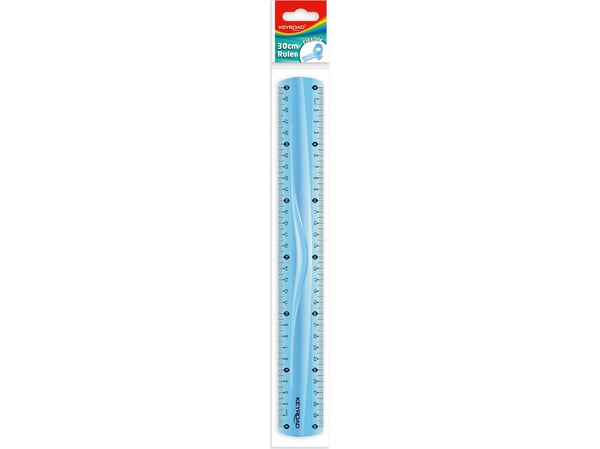 Keyroad KEYROAD-viivain, 30cm, joustava, ripustuslenkki, eri värejä