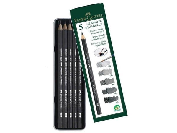 Faber-Castell 117805, HB, Musta, Kahdeksankulmainen, Graafinen piirustus, Harrastus, Laatikko, 5 kpl
