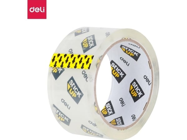Deli packtejp 37661 48 mm x 50 m transparent akryl (6 rullar)