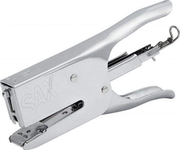 Hefteapparat SAX Saxdesign 630, hefter opptil 40 ark, flat hekting, sølv