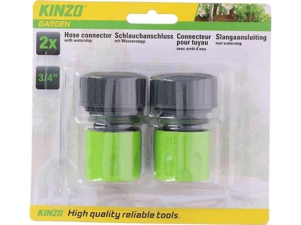 Kinzo - 3/4 puutarhaletkukytkin 2 kpl.