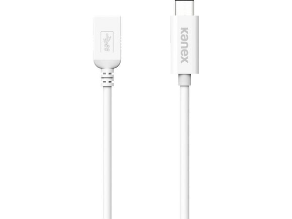 Kanex KU3CA107I, 1,2 m, USB A, USB C, USB 3.2 Gen 1 (3.1 Gen 1), Uros/naaras, Valkoinen