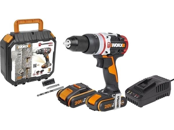 Worx WX354 20 V bor-/skrumaskin 2 x batteri 2 Ah