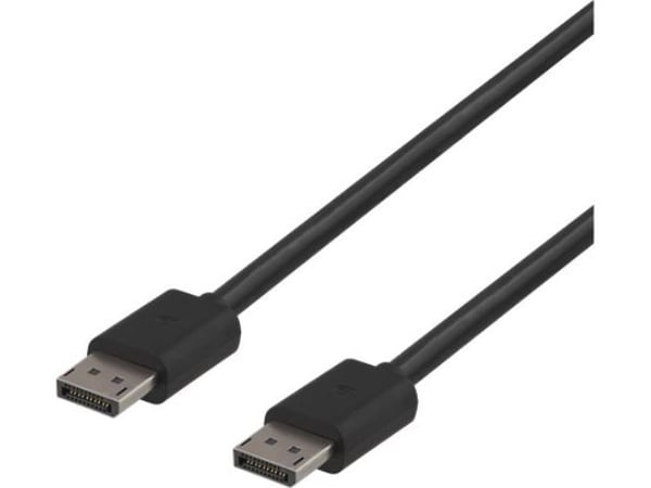 DELTACO DP8K-1020 - DisplayPort-kabel - DisplayPort (hann) til DisplayPort (hann) - DisplayPort 1.4 - 2 m - svart